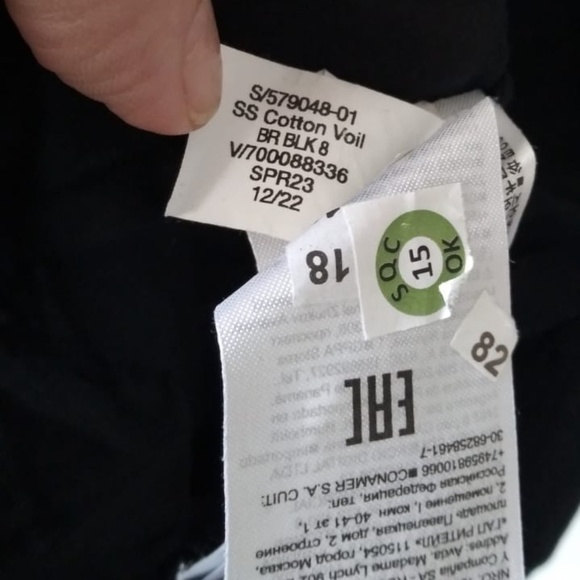 Banana Republic Selene Embroidered Romantic Victorian Safari Voile Black Dress - Picture 3 of 4